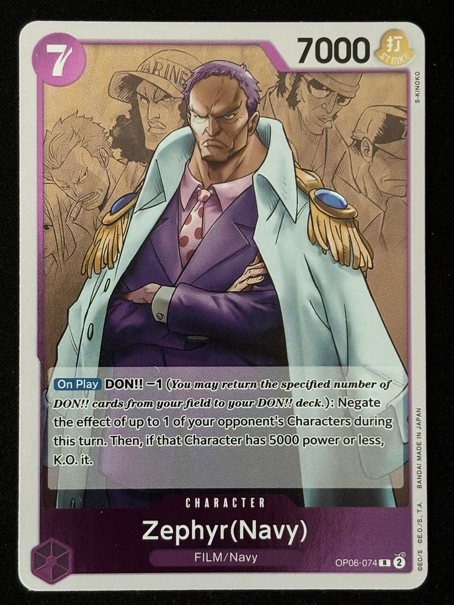 Zephyr (Navy) OP06-074 - Wings of the Captain - One Piece Card