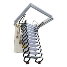 Attic Ladder Attic Pull Down Ceiling Ladder Access Stairs Carbon Steel Folding