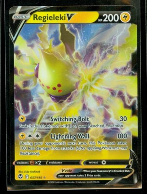Pokemon REGIELEKI V 057/195 - Silver Tempest - ULTRA RARE HOLO - MINT | eBay