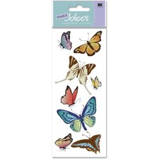 Crafts Stickers Jolee's Detailed Butterflies Butterfly Various Colors Glitter