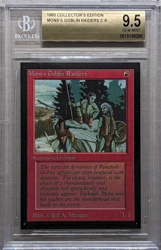 Gem Mint MTG Collectors Edition CE --- BGS 9.5 MONSS GOBLIN RAIDERS ---