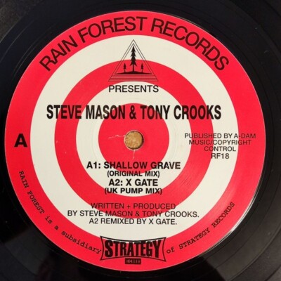 Steve Mason & Tony Crooks    Shallow Grave - Rain Forest Records  RF18 Vinyl 12''