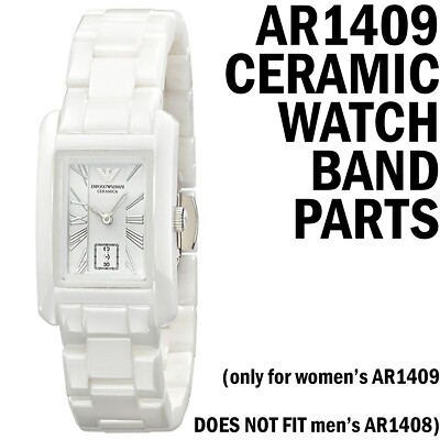 AR1409 women's Emporio Armani Ceramica watch band white parts