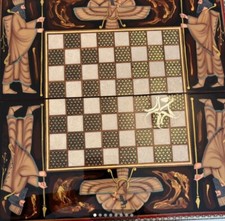 Backgammon Set new Luxury Persian Handmade Khatam Wooden 24 x 24 inch marquetry 