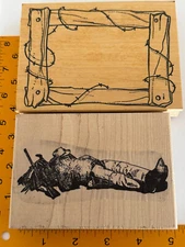 Napping Cowboy & Western Frame Rubber Stamps by Various Manufacturers