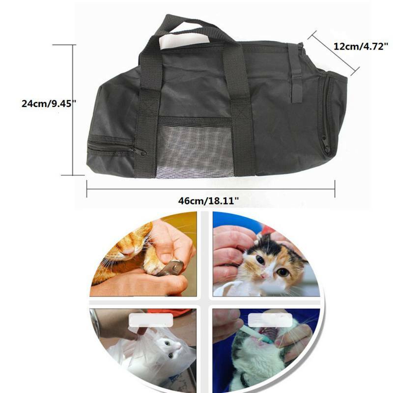 Cat Grooming Bag Portable Restraint Bags Pet Cats Nail Clipping Bag Antibite eBay