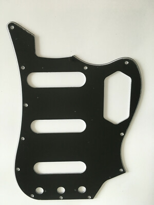 For Squier Vintage Modified Bass VI 1963/4/5/6 Guitar Pickguard,3 Ply Black