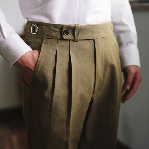 パンツ ON PARIS 5tuck slacks vintage パンツ ON PARIS 5tuck slacks vintage チェーンベルトタック