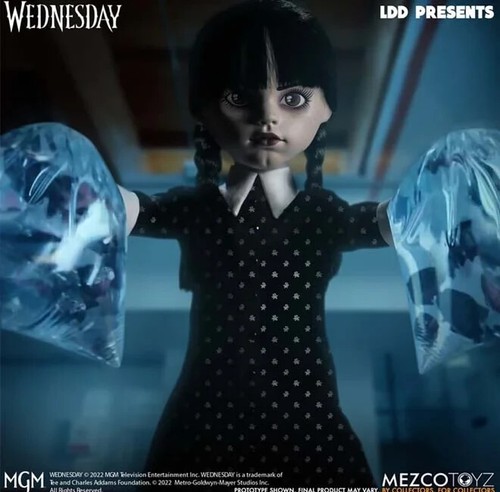 Mezco Living Dead Dolls Netflix Wednesday (Addams Family) 10" Deluxe Doll NEW - Picture 7 of 8