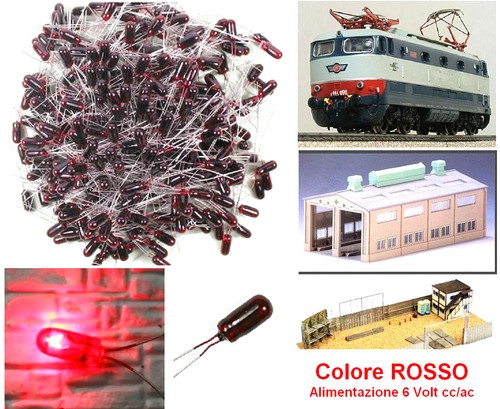 10 PZ LAMPIONI a LED modello ferroviario in scala N 1 77 neri testa
