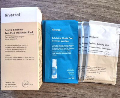 Riversol Revive & Renew Two-Step Treatment Pack | 6 Packets Peel & Ceramide Mask