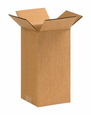 BOX USA Shipping Boxes Tall 5"L x 5"W x 10"H 25-Pack - Corrugated Cardboard Box