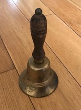 Vintage Small Brass Hand Bell  Ref21 (GD4)