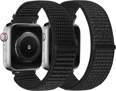 Nylon Sport Loop Strap Compatible with Apple Watch 38mm 40mm 41mm Soft Breathabl