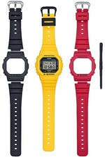 Casio G-Shock DWE-5600R-9JR Watch Replacement Bands Bezel Set Red Black New