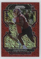 2021 Panini Prizm Rookie Red Shimmer Prizm 7/35 Jamin Davis #383 jg5