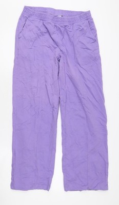 Asos Design Damen Hose Lila Relaxed Baumwolle