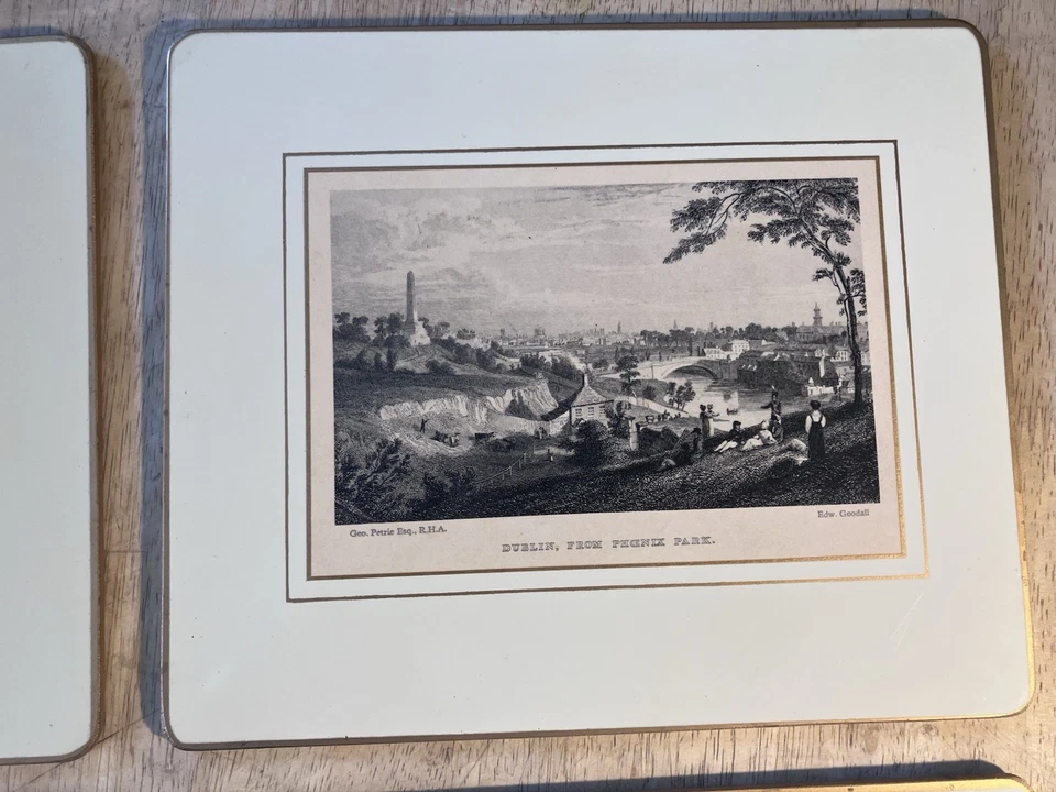 Vintage Scenes from Dublin Pimpernel Art Print Cork Backed Placemats Set of 6 - Image 3 of 4