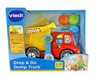 VTech Drop and Go Dump Truck Learning Toy Teaches Colors & #s New Factory Sealed