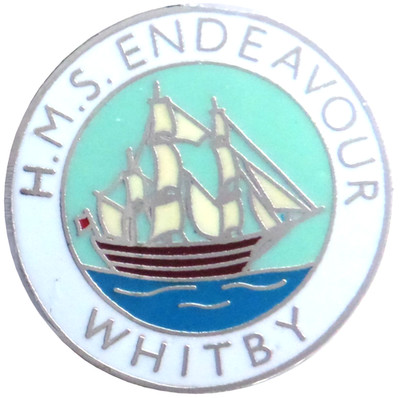 Captain Cook's HMS Endeavour Whitby Small Pin Badge