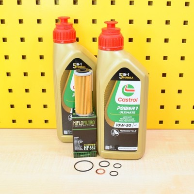 Ölwechselset für: KTM 350 Freeride Ölfilter Dichtungen Castrol Ultimate 10w50