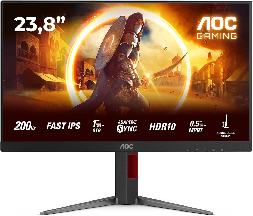 AOC 24G4HA Monitor Gaming 24" IPS 200Hz 1ms G-Sync | HDR10, Regolazione Altezza - Image 2 of 4