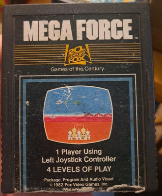 Megaforce Mega Force (Atari 2600, 1982) - Game Cartridge Only ~ Untested 