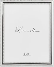 Lawrence Frames 510780 8x10 Metal Picture Frame Silver-Plate 8x10, silver 