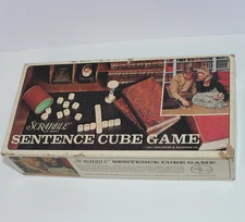 Vintage Scrabble Sentence Cube Game 1971 Selchow & Righter Complete