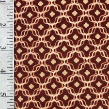 Keepsake Calico Brown Beige Geometric Cotton Fabric Remnant 29 x 46
