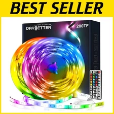 200ft RGB Led Strip Lights with Remote - Color Changing