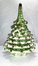 Vintage Mcm Stackable Ceramic Christmas Tree Ashtray,lighter smoking set