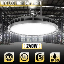 240W UFO LED High Bay Light Commercial Warehouse Factory Led Shop Light 36,000LM