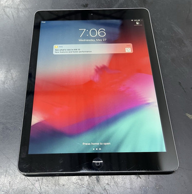 Apple iPad Air 16GB Space Grey Wi-Fi Only Model A1474 - MD785LL/B