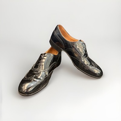 Joseph Cheaney & Sons Maisie Women s Wing Tip Oxford Brogue Black Patent UK 7.5D