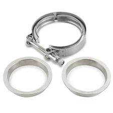 3" inch 76mm V-Band Vband Clamp with Stainless Steel Flange Kit Exhaust Downpipe