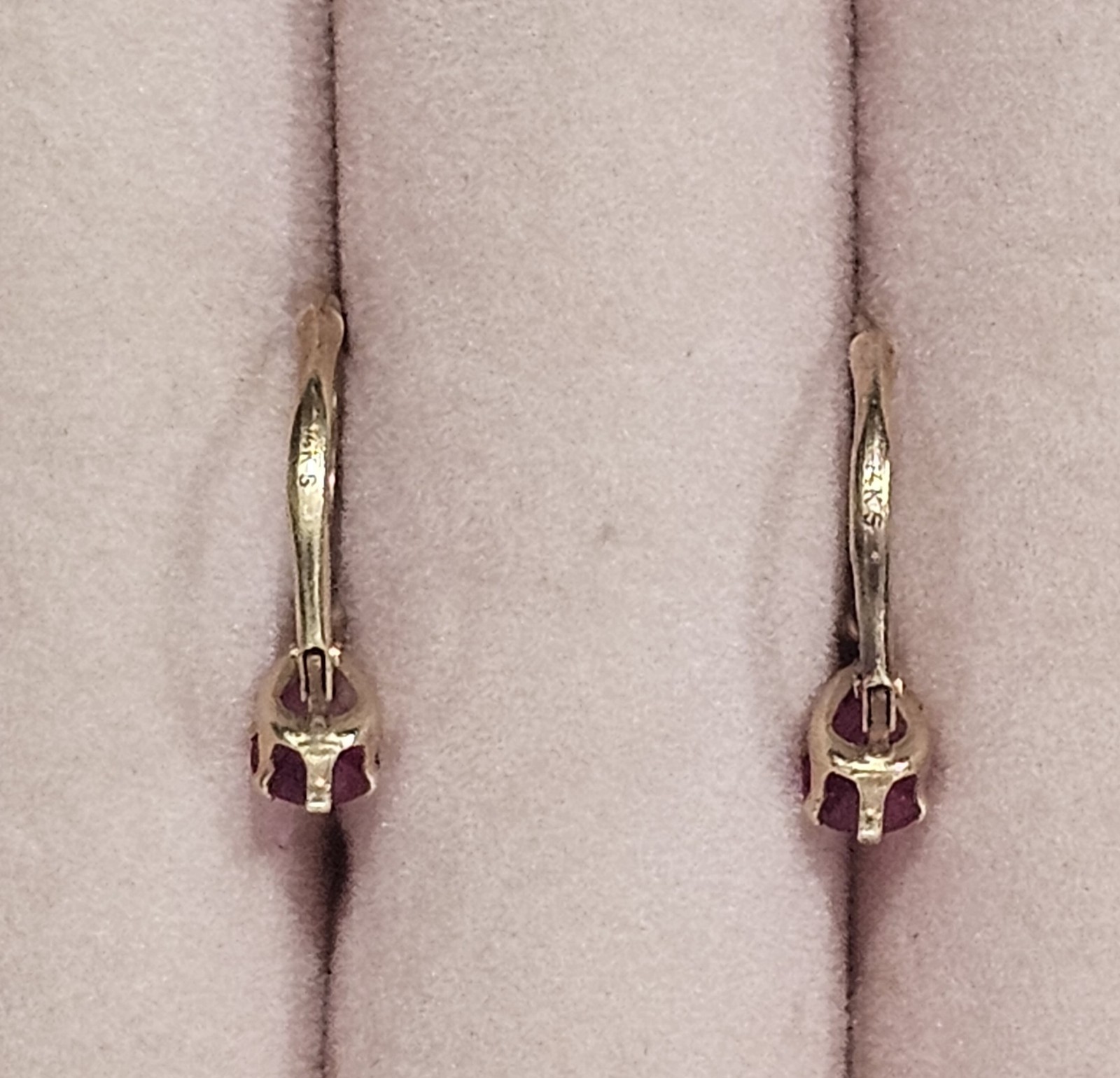 14K  Ruby Earrings - image 5