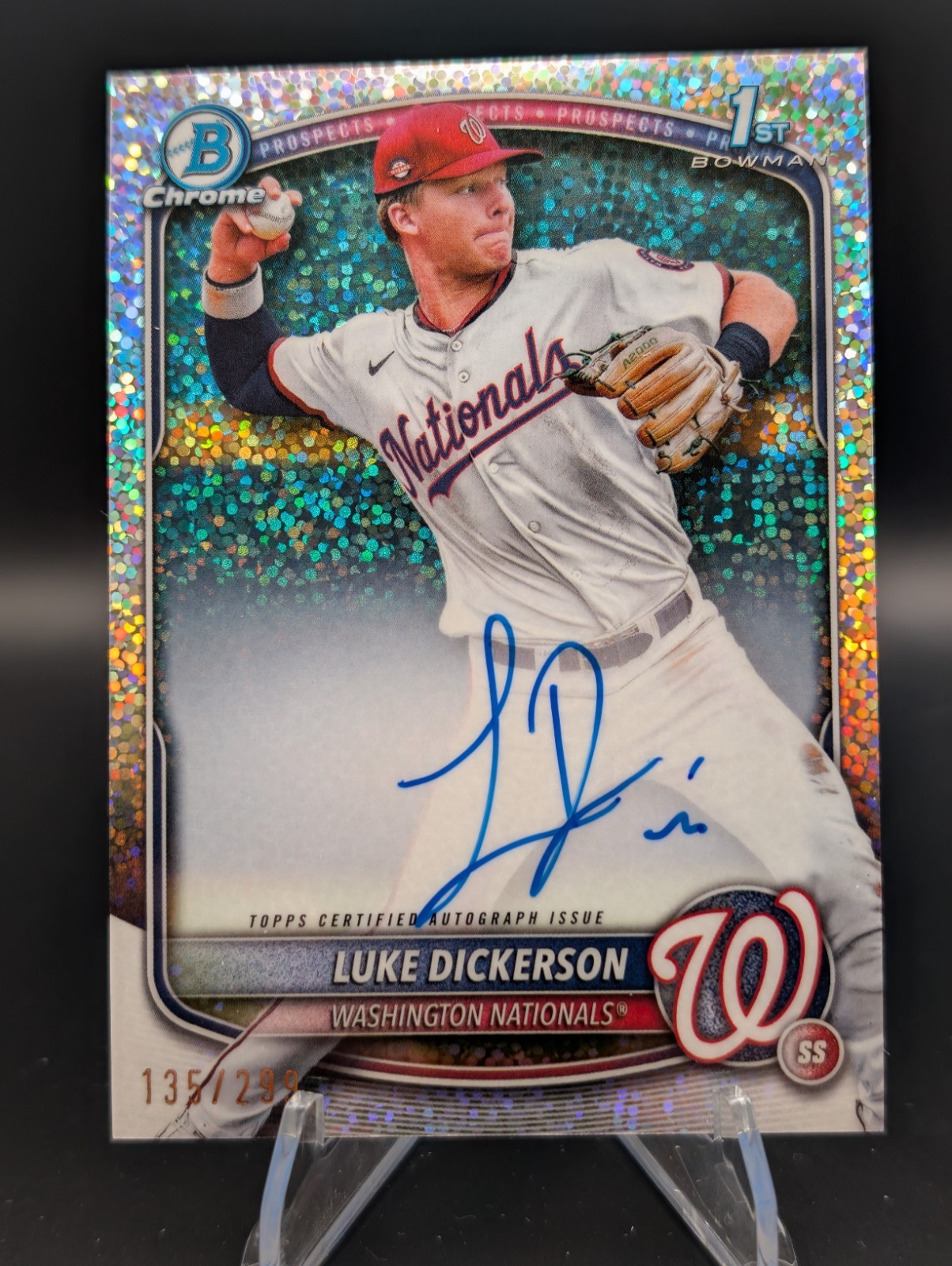 Luke Dickerson 1st Auto Speckle Refractor /299 - 2025 Bowman Chrome #CPA-LDI