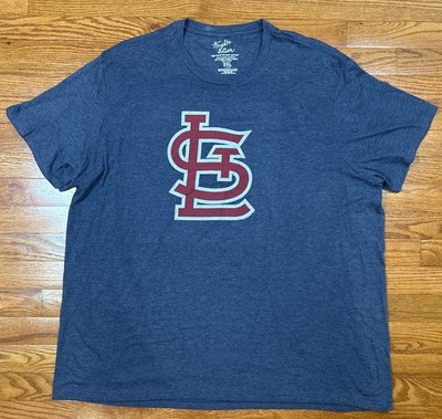 St. Louis Cardinals Baseball Wright & Ditson NavyBlue Soft T-shirt Men's 3XL