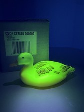 Fenton Burmese Mallard Duck Figurine, Hand-Painted/ Signed GLOWS, Mint With Box