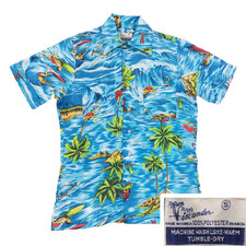 Vintage 1970's Royal Islander Hawaiian Aloha Shirt Small, Polyester Island Tiki