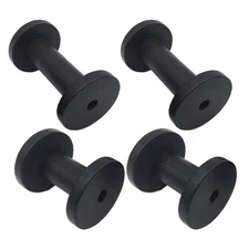 4 Pcs Natural Wood Spool Yarn Holders Empty Thread Spools Wooden