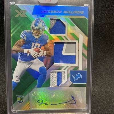 2022 Panini XR Jameson Williams Triple Patch Auto  4/5 WOW!!  #208 Lions  SEALED