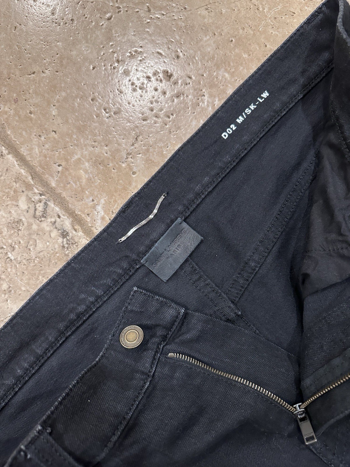 Jeans Saint Laurent Paris Anthony Vaccarello nero D02 denim