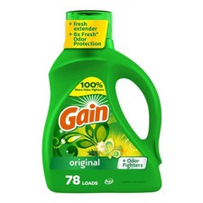 Gain Laundry Detergent Original Scent 113 Fl Oz Long Lasting Freshness 78 Loads 0.14 per gallon