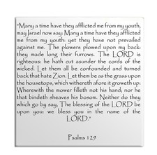 Fridge Magnet Psalms Chapter 129 English TEHILLIM Old Testament Holy Bible Torah