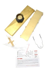 Neodrain Plain Edge Linear Drain Brass Finish Rectangular Drain Body Channel