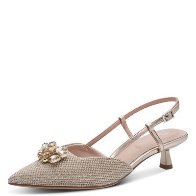 Tamaris 11-29512-46-289 Damen Slingpumps Pearl Glam Metallic Abendsschuhe