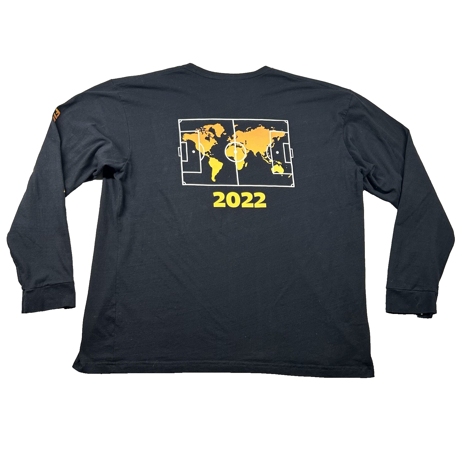 World Cup FIFA Shirt Mens 2xl Qatar Soccer 2022 Futbol Map Graphic Sports