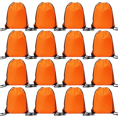 16 Pcs Drawstring Bags Bulk, Polyester Draw String Bags, Gym Sports Cinch Bag...